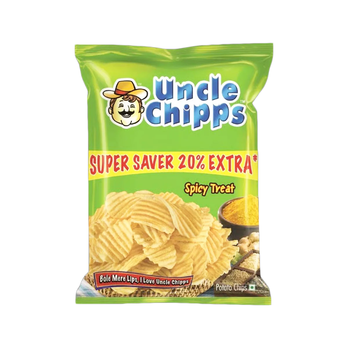 Uncle Chipps - Spicy Treat Potato Chips | 53g