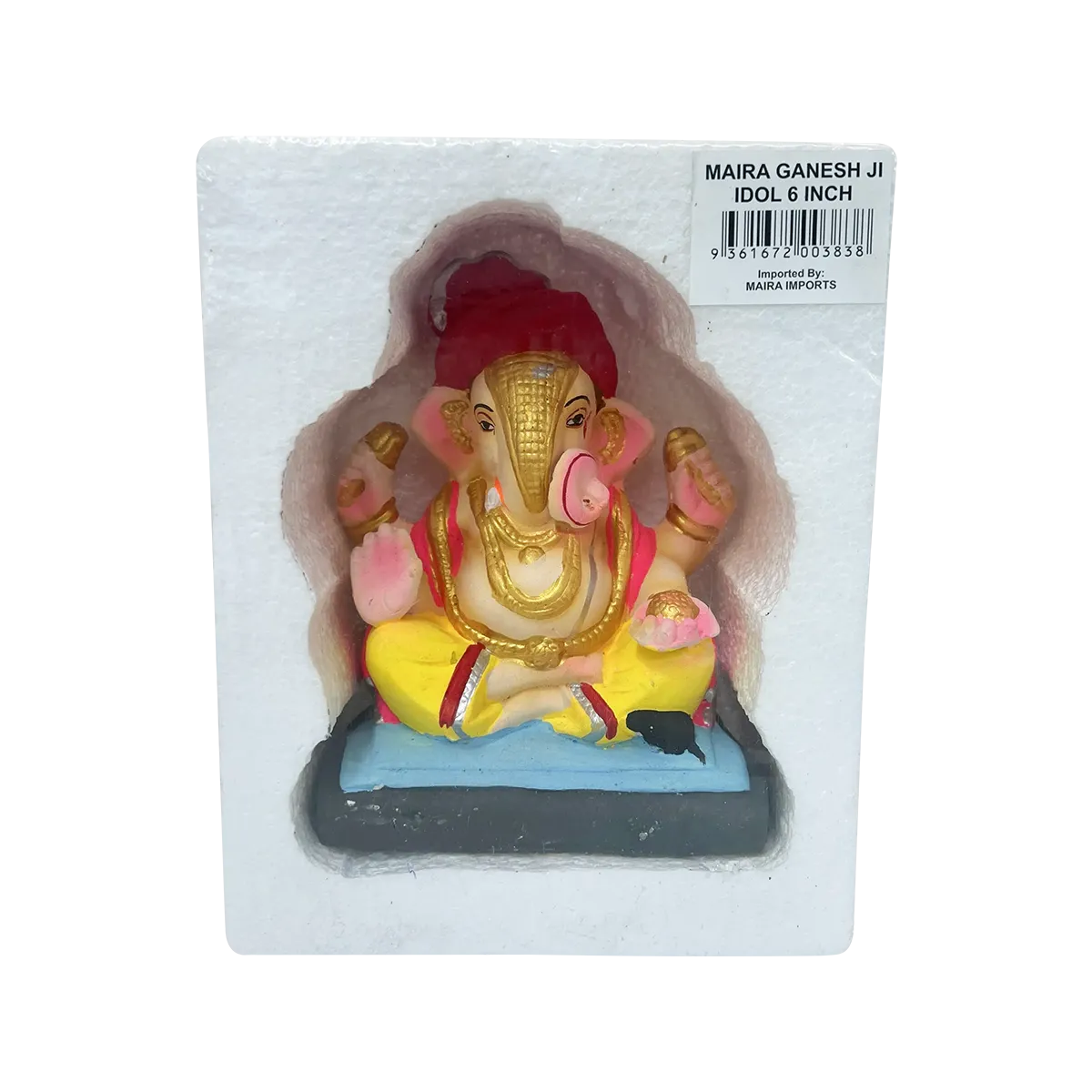 Maira's Kitchen - Ganesh Ji Ganapathi Bappa Idol 6" Eco Friendly G001 | 1 Each