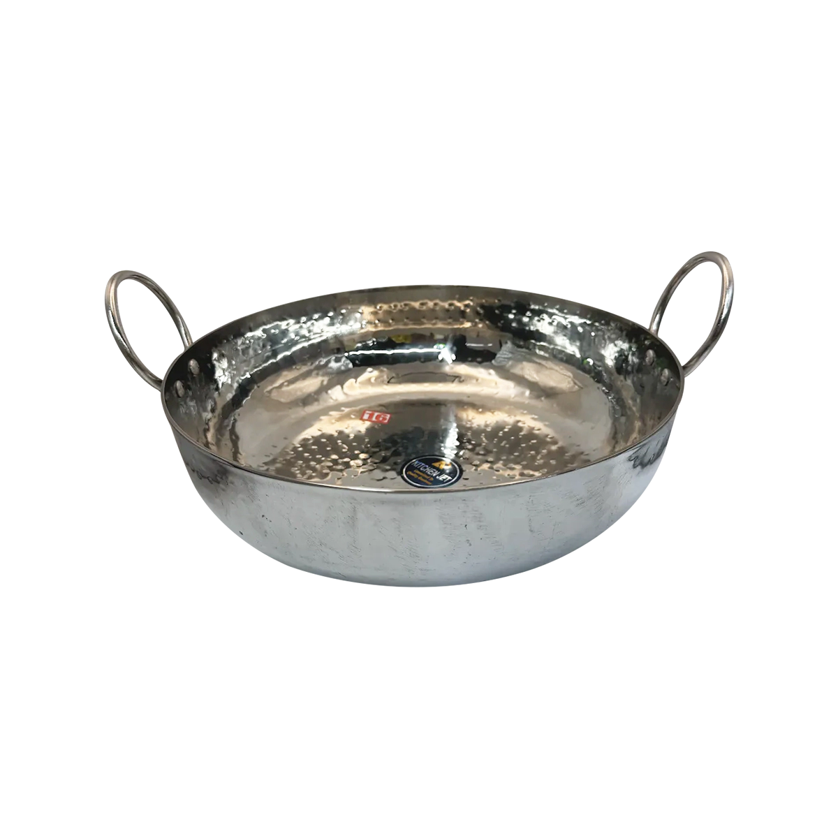 Kitchen Jet - Stainless Steel Hammered Kadahi Wok No16 | 1 Each