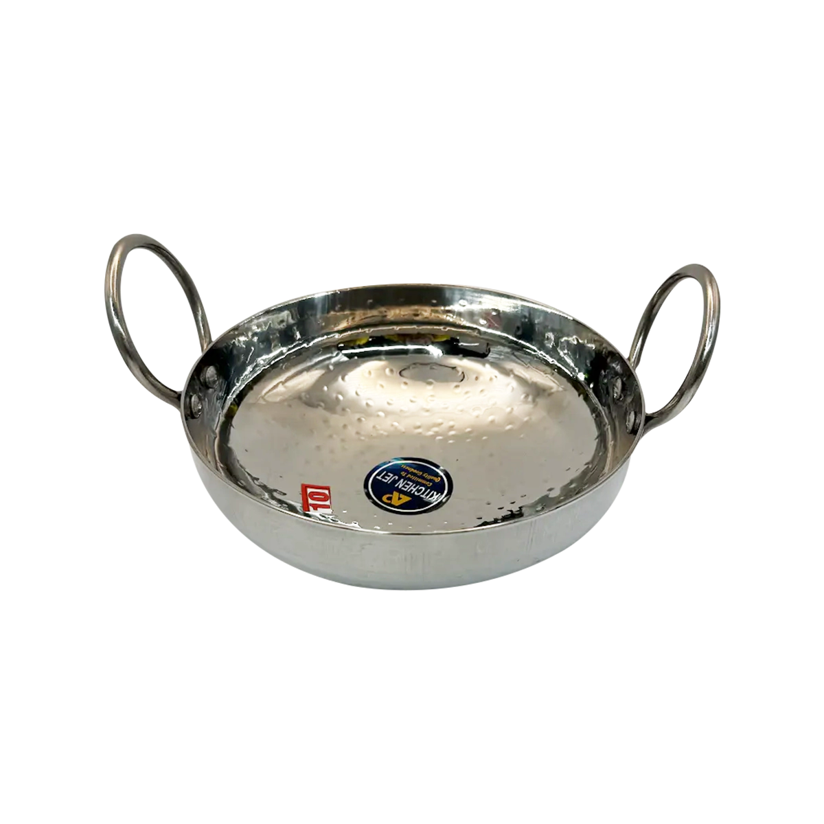 Kitchen Jet - Stainless Steel Hammered Kadahi Wok No10 | 1 Each