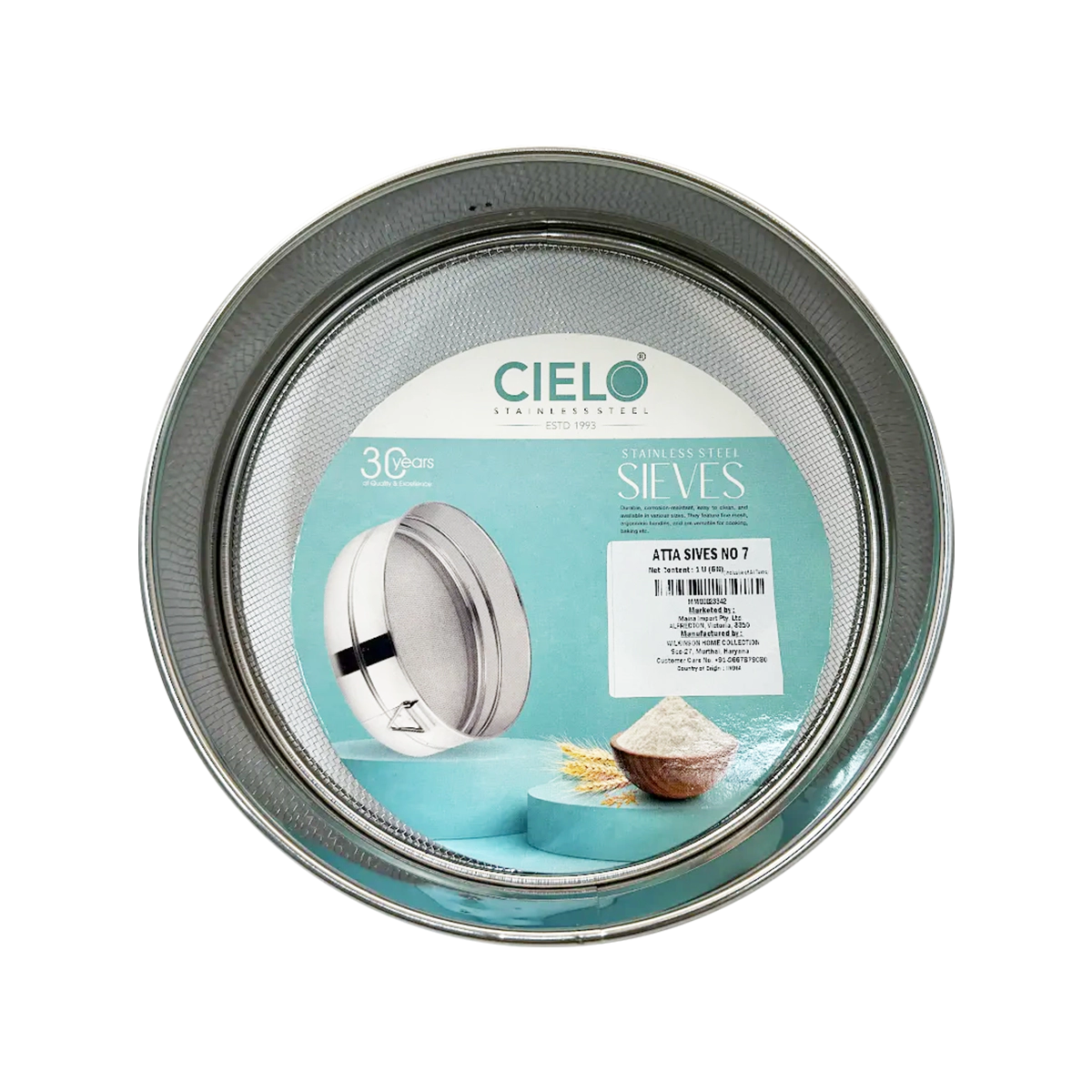 Cielo - Atta Sives Chalni Stainless Steel Size 7 | 1 Each