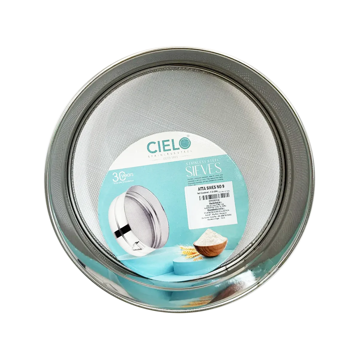 Cielo - Atta Sives Chalni Stainless Steel Size 9 | 1 Each