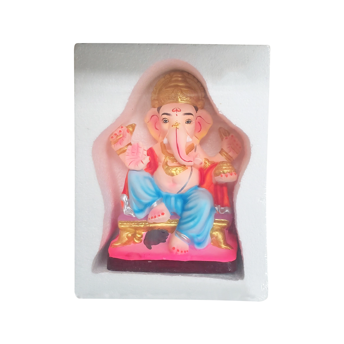 Maira's Kitchen - Ganesh Ji Idol 10" G006-10 Eco Friendly Assorted Color Ganapathi Bappa | 1 Each