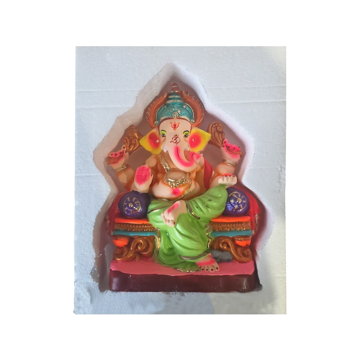 Maira's Kitchen - Ganesh Ji Idol 14" G017-14 Eco Friendly Assorted Color Ganapathi Bappa | 1 Each