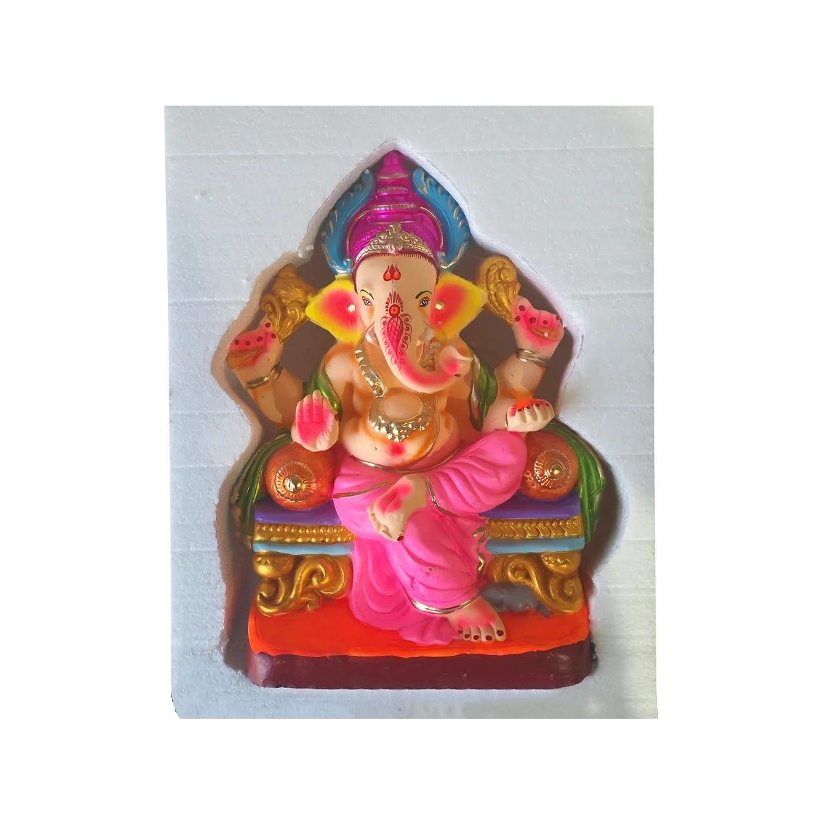 Maira's Kitchen - Ganesh Ji Idol 14" G016-14 Eco Friendly Assorted Color Ganapathi Bappa | 1 Each
