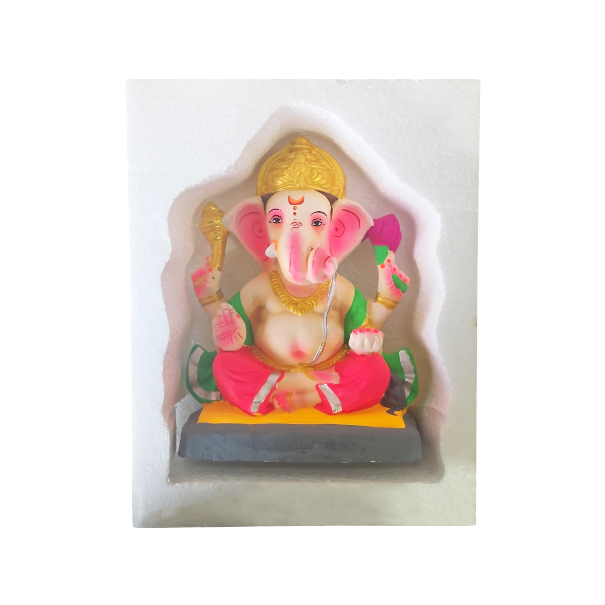 Maira's Kitchen - Ganesh Ji Idol 10" G009-10 Eco Friendly Assorted Color Ganapathi Bappa | 1 Each
