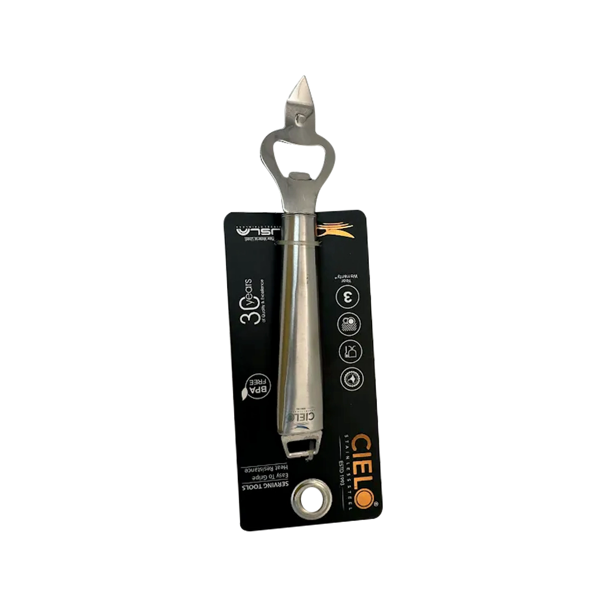 Cielo - Stainless Steel Oval Matty Mat Bottle Opener | 1 Each